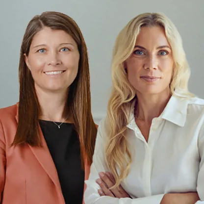 Statsautoriseret revisor Anne Albertsen Evald (tv.) og Advokat Louise Kaczor (th.)  Statsautoriseret revisor Anne Albertsen Evald (tv.) og Advokat Louise Kaczor (th.)